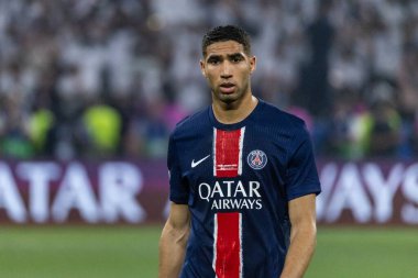 Münih, Almanya. 31 Mayıs 2025. UEFA Şampiyonlar Ligi. Son sözüm Paris Saint-Germain V. Inter Milan 5-0. Achraf Hakimi, PSG.