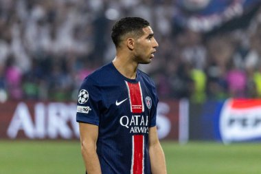 Münih, Almanya. 31 Mayıs 2025. UEFA Şampiyonlar Ligi. Son sözüm Paris Saint-Germain V. Inter Milan 5-0. Achraf Hakimi, PSG.