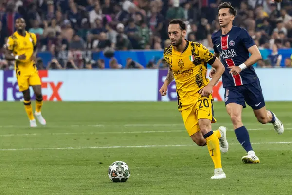 Münih, Almanya. 31 Mayıs 2025. UEFA Şampiyonlar Ligi. Son sözüm Paris Saint-Germain V. Inter Milan 5-0. Hakan Calhanoğlu, İnter.