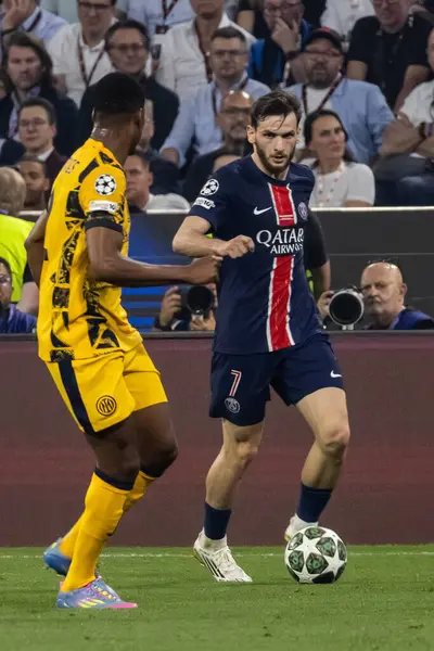 Münih, Almanya. 31 Mayıs 2025. UEFA Şampiyonlar Ligi. Son sözüm Paris Saint-Germain V. Inter Milan 5-0. Khvicha Kvaratskhelia, PSG.