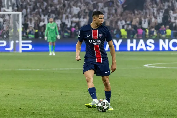 Münih, Almanya. 31 Mayıs 2025. UEFA Şampiyonlar Ligi. Son sözüm Paris Saint-Germain V. Inter Milan 5-0. Achraf Hakimi, PSG.