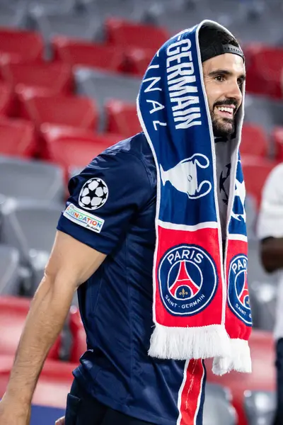 Münih, Almanya. 31 Mayıs 2025. UEFA Şampiyonlar Ligi. Son sözüm Paris Saint-Germain V. Inter Milan 5-0. Maçtan sonra destekleyici PSG.