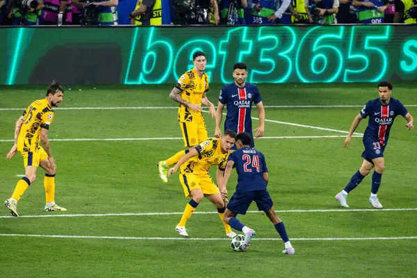 Münih, Almanya. 31 Mayıs 2025. UEFA Şampiyonlar Ligi. Son sözüm Paris Saint-Germain V. Inter Milan 5-0. Senny Mayulu, PSG.