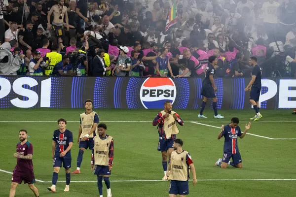 Münih, Almanya. 31 Mayıs 2025. UEFA Şampiyonlar Ligi. Son sözüm Paris Saint-Germain V. Inter Milan 5-0. Senny Mayulu, PSG, golü kutluyor.