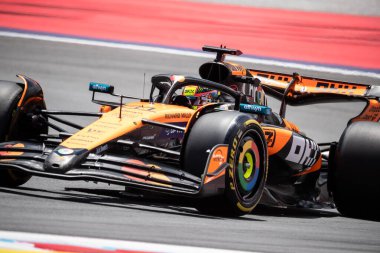 Spielberg, Avusturya. 27 Haziran 2025. FIA F1 Dünya Şampiyonası Avusturya GP 'si. Sınav günü. Oscar Piastri, Mclaren Mercedes.