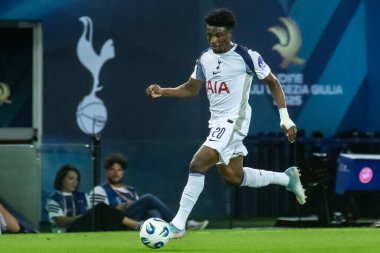 Udine, İtalya. 13 Ağustos 2025. UEFA Süper Kupası 2025. Paris Saint-Germain Tottenham Hotspur 'a karşı 4-3. Muhammed Kudus, Tottenham.