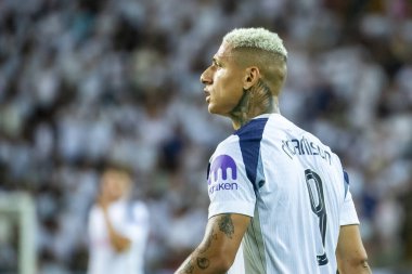 Udine, İtalya. 13 Ağustos 2025. UEFA Süper Kupası 2025. Paris Saint-Germain Tottenham Hotspur 'a karşı 4-3. Richarlison, Tottenham.