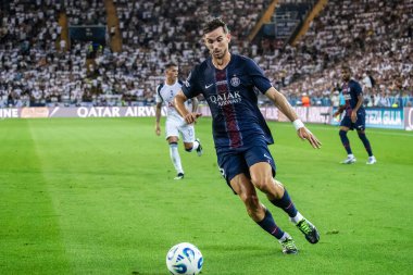 Udine, İtalya. 13 Ağustos 2025. UEFA Süper Kupası 2025. Paris Saint-Germain Tottenham Hotspur 'a karşı 4-3. Fabian Ruiz, PSG.