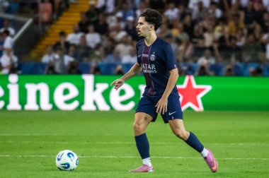 Udine, İtalya. 13 Ağustos 2025. UEFA Süper Kupası 2025. Paris Saint-Germain Tottenham Hotspur 'a karşı 4-3. Vitinha, PSG.