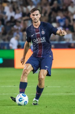 Udine, İtalya. 13 Ağustos 2025. UEFA Süper Kupası 2025. Paris Saint-Germain Tottenham Hotspur 'a karşı 4-3. Fabian Ruiz, PSG.