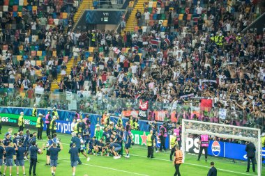 Udine, İtalya. 13 Ağustos 2025. UEFA Süper Kupası 2025. Paris Saint German Tottenham 'a karşı 4-3. Fabian Ruiz, PSG.