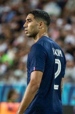 Udine, İtalya. 13 Ağustos 2025. UEFA Süper Kupası 2025. Paris Saint-Germain Tottenham Hotspur 'a karşı 4-3. Achraf Hakimi, PSG.