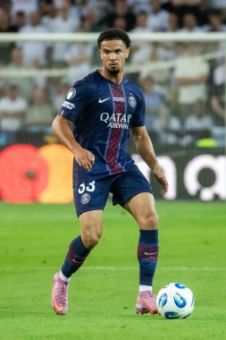 Udine, İtalya. 13 Ağustos 2025. UEFA Süper Kupası 2025. Paris Saint-Germain Tottenham Hotspur 'a karşı 4-3. Warren Zaire-Emery, PSG.