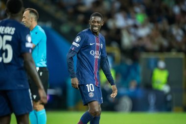 Udine, İtalya. 13 Ağustos 2025. UEFA Süper Kupası 2025. Paris Saint-Germain Tottenham Hotspur 'a karşı 4-3. Ousmane Dembele, PSG.