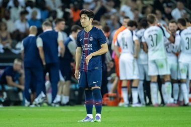 Udine, İtalya. 13 Ağustos 2025. UEFA Süper Kupası 2025. Paris Saint-Germain Tottenham Hotspur 'a karşı 4-3. Kang-in Lee, PSG.