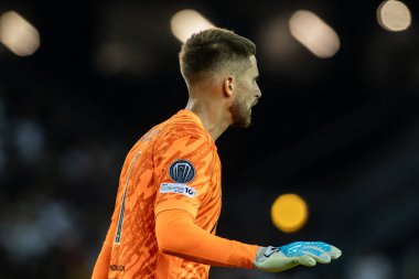 Udine, İtalya. 13 Ağustos 2025. UEFA Süper Kupası 2025. Paris Saint-Germain Tottenham Hotspur 'a karşı 4-3. Guglielmo Vicario, kaleci Tottenham.