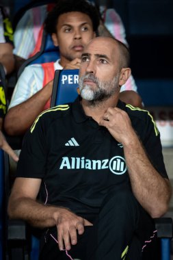 Bergamo, İtalya. 16 Ağustos 2025. Gewiss Stadyumu 'nda Bortolotti Kupası. Atalanta, Juventus 'a karşı. Igor Tudor, Koç Juventus..