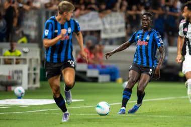 Bergamo, İtalya. 16 Ağustos 2025. Gewiss Stadyumu 'nda Bortolotti Kupası. Atalanta, Juventus 'a karşı. Odilon Kossoounou, Atalanta.