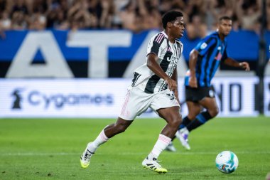 Bergamo, İtalya. 16 Ağustos 2025. Gewiss Stadyumu 'nda Bortolotti Kupası. Atalanta, Juventus 'a karşı. Jonathan David, Juventus.