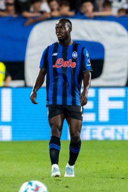 Bergamo, İtalya. 16 Ağustos 2025. Gewiss Stadyumu 'nda Bortolotti Kupası. Atalanta, Juventus 'a karşı. Kamalden Sulemana, Atalanta.