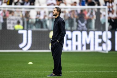 Torino, İtalya. 24 Ağustos 2025. Allianz Juventus Stadyumu. İtalyan Serisi A Futbol Şampiyonası 2025-26. Juventus Parma 'ya karşı. Manuel Locatelli, Juventus.