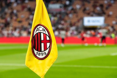 Milan, İtalya. 23 Ağustos 2025. Meazza Stadyumu. İtalyan Serisi A Futbol Şampiyonası. AC Milan Cremonese 'e karşı.