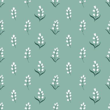 Kumaş, duvar kağıdı veya ambalaj kağıdı için vektör dekoratif desenli desen tasarımı. Çiçek tekrarlı parmak izi