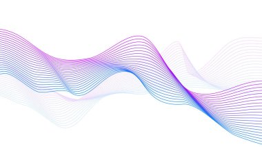 Parçacıkların ve çizgilerin dijital dinamik dalgası. Soyut mavi fütüristik arka plan. Büyük veri görselleştirmesi. Vektör illüstrasyonu.