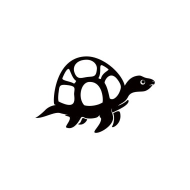 Kaplumbağa kaplumbağası sualtı hayvan logosu tasarım vektörü çizimi 