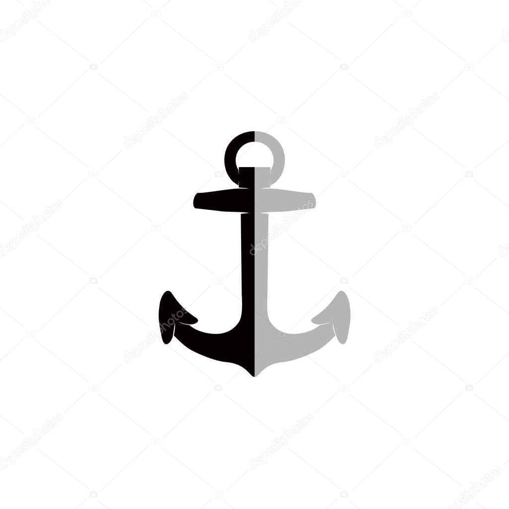 Anchor naval marine logo design vector illustration