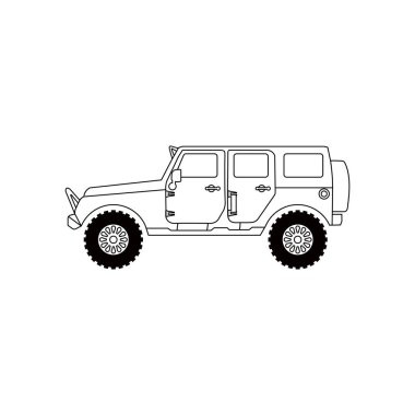 Eski model araba yan görünüm vektör elementi