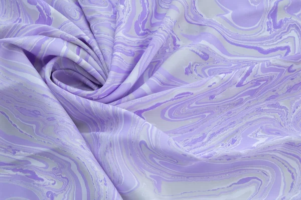 Vista Dall Alto Viola Seta Colore Base Tessuto Con Seta — Foto Stock
