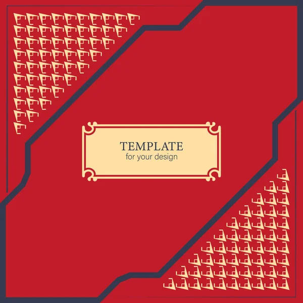 Vector Digital Template Your Design Red Background Vector Illustration — Stock Vector
