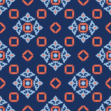 Vektör süslemesiz desen. Etnik tarzda arka plan ve duvar kâğıdı. Vektör illüstrasyonu geçmiş, motifler, tekstil, duvar kağıtları, kumaşlar, hediye ambalajları, şablonlar için kullanılabilir.