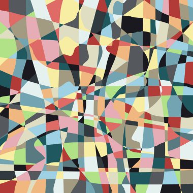 Soyut Klasik Şablon Süslemesi. Renkli soyut arka plan. Geometrik Tasarım Modeli, Duvar Kağıdı, Moda Yazısı, Moda Dekorasyonu, Ev Tekstili, Retro Dekor. Vektör.