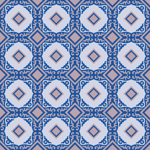 Декоративна Безшовна Картина Етнічним Елементом Киргизькі Казахські Орнаменти Текстура Фону — стоковий вектор