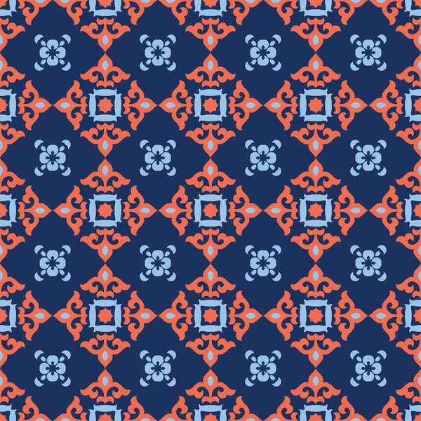 Vector Ornamental Seamless Pattern Background Wallpaper Ethnic Style Vector Illustration — Stock Vector