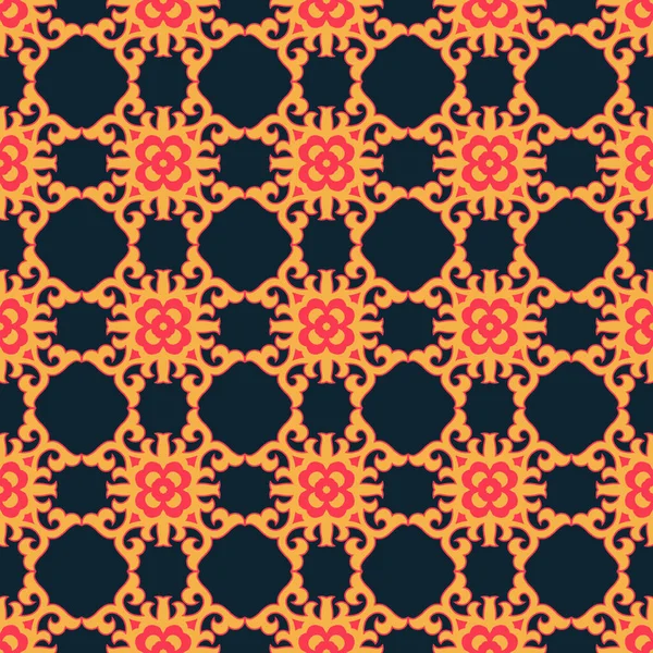 Vector Ornamental Seamless Pattern Background Wallpaper Ethnic Style Vector Illustration — Stock Vector
