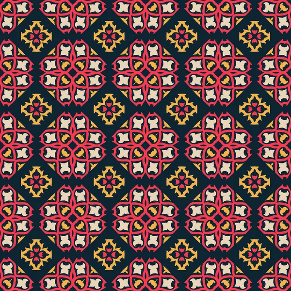 Dekoratív Zökkenőmentes Minta Etnikai Elemekkel Kirgizisztán Kazah Díszek Textúra Háttér — Stock Vector