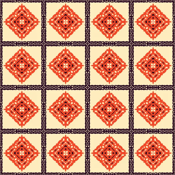 Vector Ornamentaal Naadloos Patroon Achtergrond Behang Etnische Stijl Vector Illustratie — Stockvector
