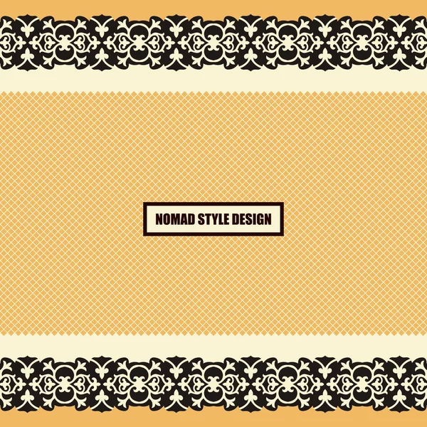 Mall För Din Design Prydnadselement Och Motiv Kazakstanska Kirgiziska Uzbekiska Royaltyfria illustrationer