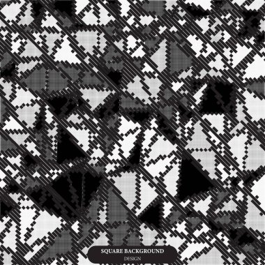 Geometrik Üçgen Meydanı Arka planı. Tasarım kartları, davetiyeler, ambalaj kağıtları için soyut renk kalıbı. Kare, üçgen, çizgi. Vektör