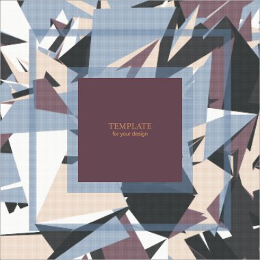 Geometrik Üçgen Meydanı Arka planı. Tasarım kartları, davetiyeler, ambalaj kağıtları için soyut renk kalıbı. Kare, üçgen, çizgi. Vektör