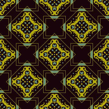 Vektör süslemesiz desen. Vektör arkaplanı arka planlar, motifler, tekstil, duvar kağıtları, kumaşlar, hediye ambalajları, şablonlar için kullanılabilir. Albüm için tasarım kağıdı. Vektör.