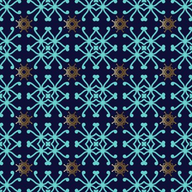 Klasik Altın Renk Şablonu Dekoratif Dekoratif Kusursuz Duvar Kağıdı, Moda Yazısı Moda Dekorasyonu, Moda Dekorasyonu, Ev Tekstili, Retro Dekor. Vektör.