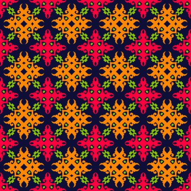 Klasik süs. Dekoratif, duvar kâğıdı, modaya uygun baskı, moda dekor, tekstil, retro dekor gibi kıvrımları olan desensiz desenler. Vektör.