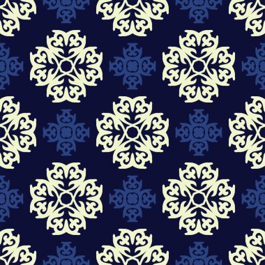 Dekoratif Asyalı Halkın Kusursuz Örnekleri. Asyalı Göçebeler Tarzı: Kırgız, Kazak, Beşir, Tatar, Yakut, Moğol. Kağıt Ürünleri, Tekstil Etnik Vektör İllüstrasyonu.