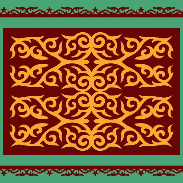 Decoratieve Aziatische Folk Naadloze Patroon Ornament Van Aziatische Nomads Stijl — Stockvector