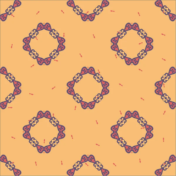 Seamless Asian Pattern Nomads Central Asia Kazakhstan Kirghizstan Style Timbre — Image vectorielle
