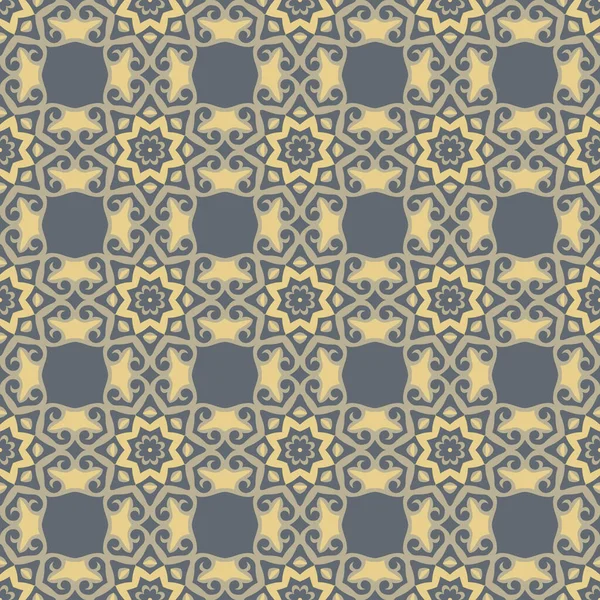 Nahtloses Muster Mit Ethnischen Elementen Kirgisische Und Kasachische Ornamente Texturdesigns — Stockvektor